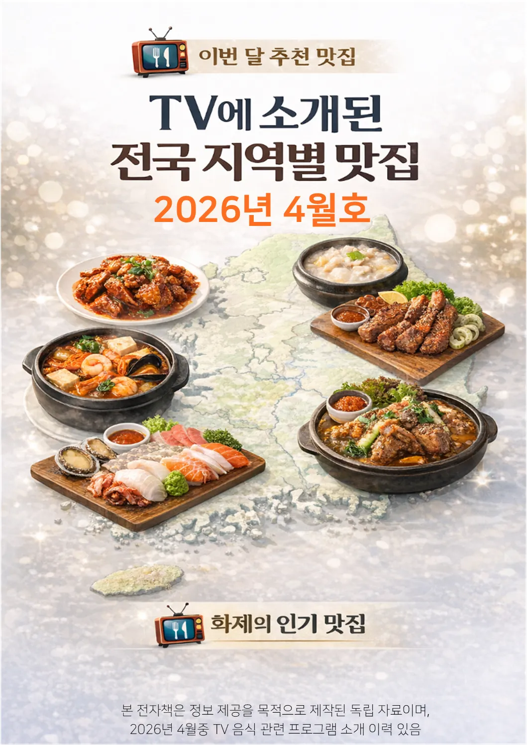 2026년 4월 방송 맛집 PDF 전자책, 전국 지역별 정리 (지도·길찾기 가능)